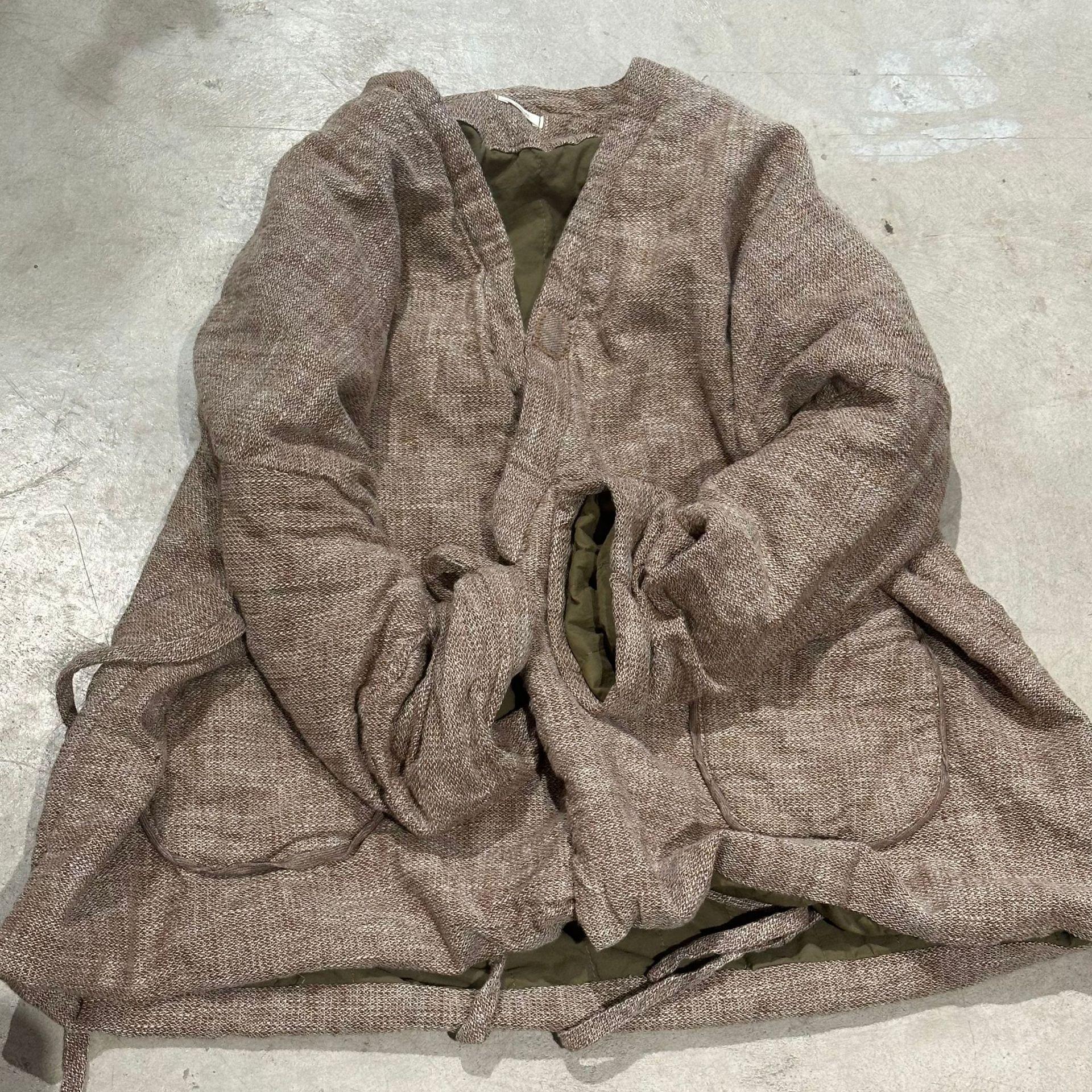 

Johnature Women Chinese Style V-Neck Long Sleeve Solid Color Coats Winter Vintage Women One Size