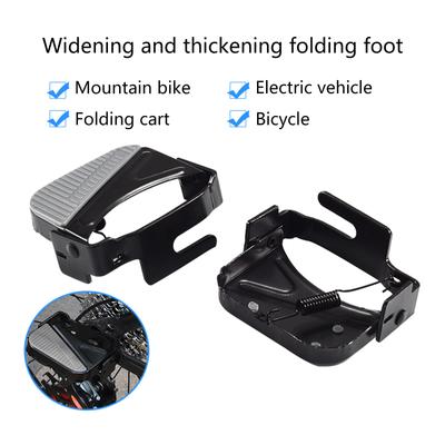 2 Pieces Anti-Slip Pegs Rear Feet Pedals, Universal Folding Bike Foot Plates Pedals Bicycles Footrests for Mountain Bike