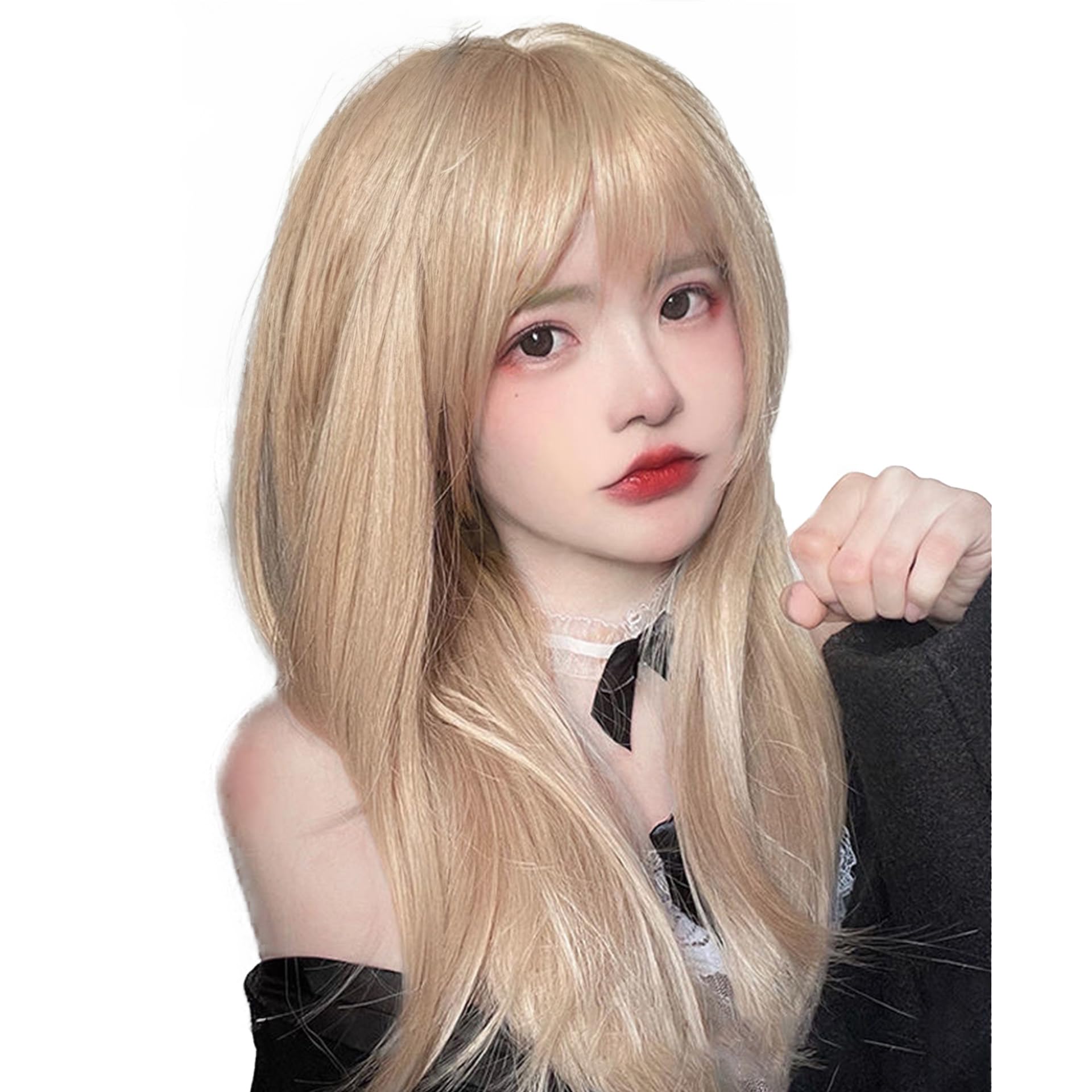 

Полностью делает лицо естественным с париком для COS006 [Komorebiya] парик, прямой, длинный, 50см, меньше, финиш, сетка, косплей, (блондинка)