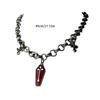 Vintage Coffin Cross Pendant Necklace Gothic Metal Chain Choker Punk Clavicle Chain Necklace Fashion Collar Necklace