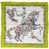 Used HERMES Carre 70 H.d'Origny Scarf "Les Fleurs De l'Oranger" Silk Green White Multicolor Women's [Used]