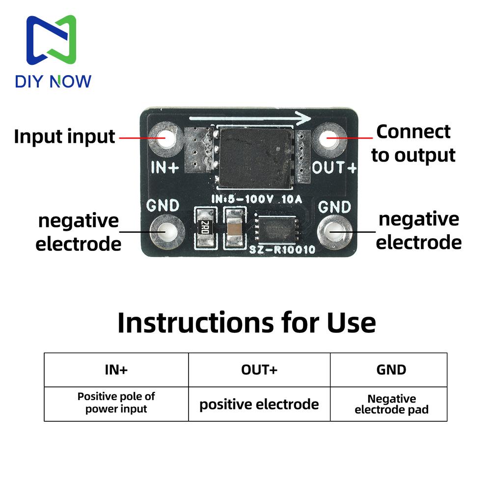 25A/30A High-Current Ideal Diode Module Solar Anti-Backflow 12V/24V/48V/72V For Power Tools & High-Voltage Power Supplies