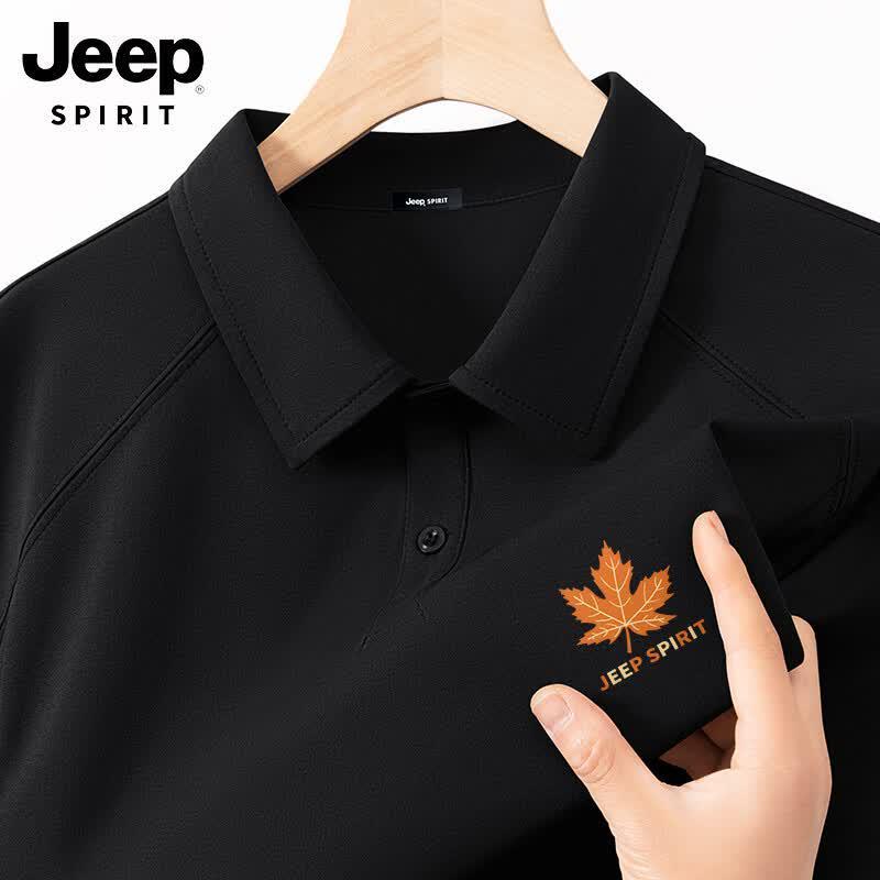 JEEP SPIRIT Men s Summer Anti-UV Breathable Polo Shirt 2XL