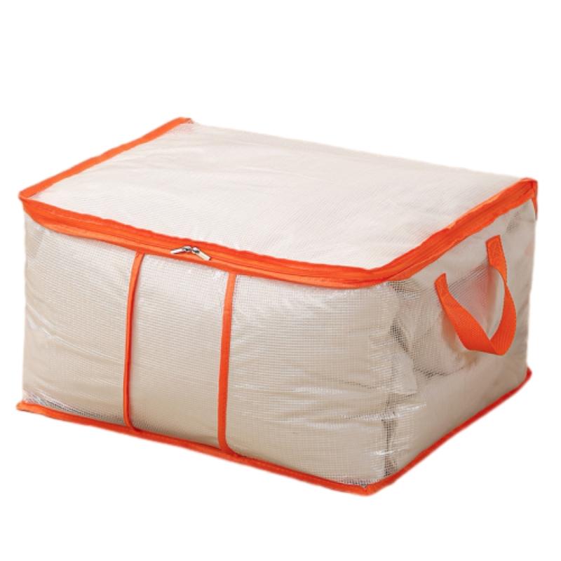 

Сумка для хранения большой вместимости ПВХ сетчатая ткань органайзер для одежды сезонное хранение водостойкий пыленепроницаемый компактный складной упаковочный мешок для переезда 40L-44x34x25cm