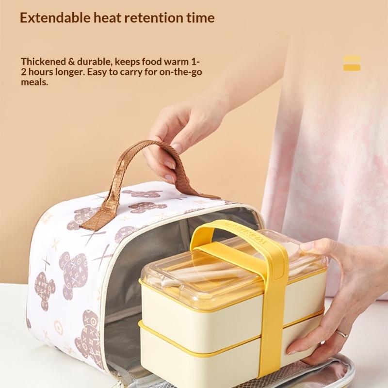 Plastic Bentos Container Leakproof Seal Compartmentalized Design Lunch Box Utensils Included for School Office Use