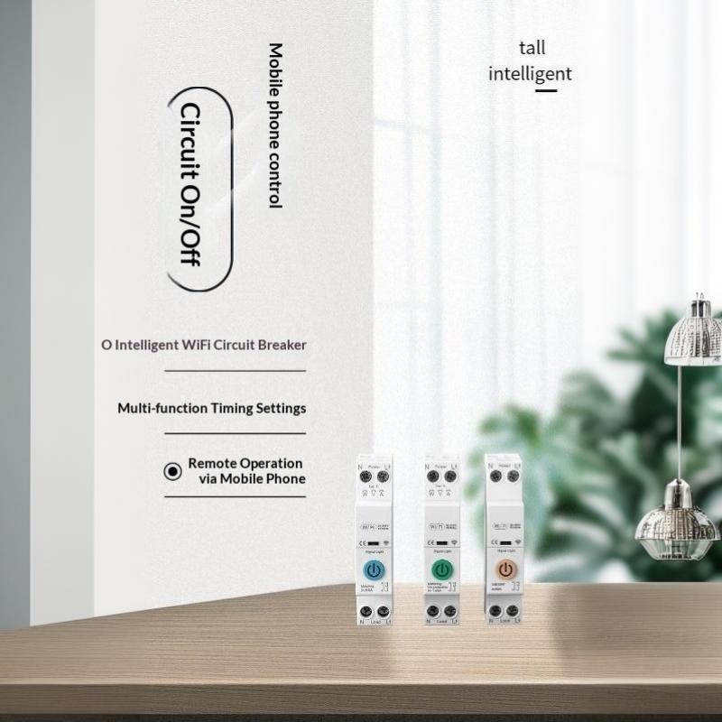 Smart WiFi Circuit Breaker Mobile App Control Overvoltage Overload Protection for Student Dorm Room Use