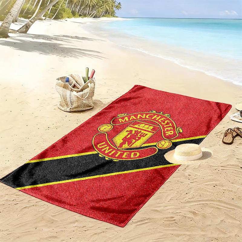 Asciugamano da Spiaggia con Stampa Manchester United, Asciugamano Grande Morbido ad Asciugatura Rapida per Spiaggia Campeggio Nuoto