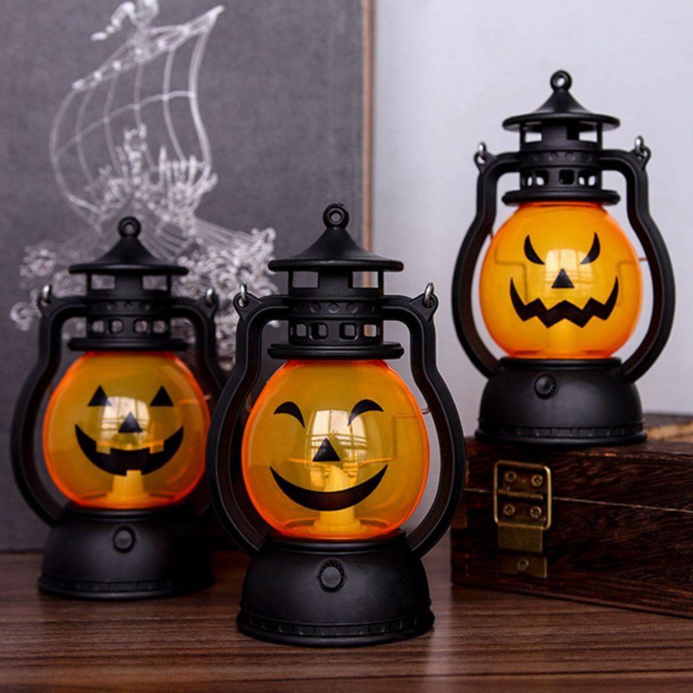 DIY Party Supplies Ornament With Hanging Light LED Halloween Decoration Oil Lamp Pumpkin Lantern