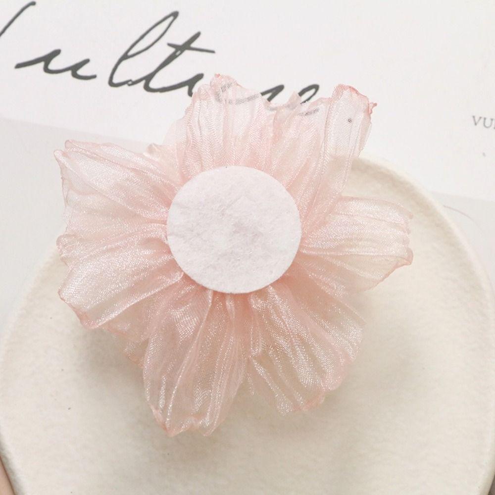 Pink Color Organza Flower Fabric Flower Clothing Accessories Wedding Dress Accessories Wedding
