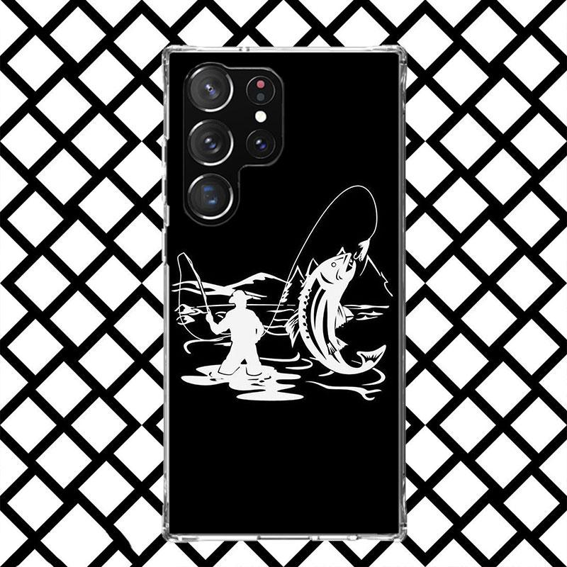 Hunting Fishing Man Phone Case for Samsung Galaxy S26 S25 Edge S24 S23 Ultra S22 Plus S21 FE S20 + Soft Cover Print Fundas Galax
