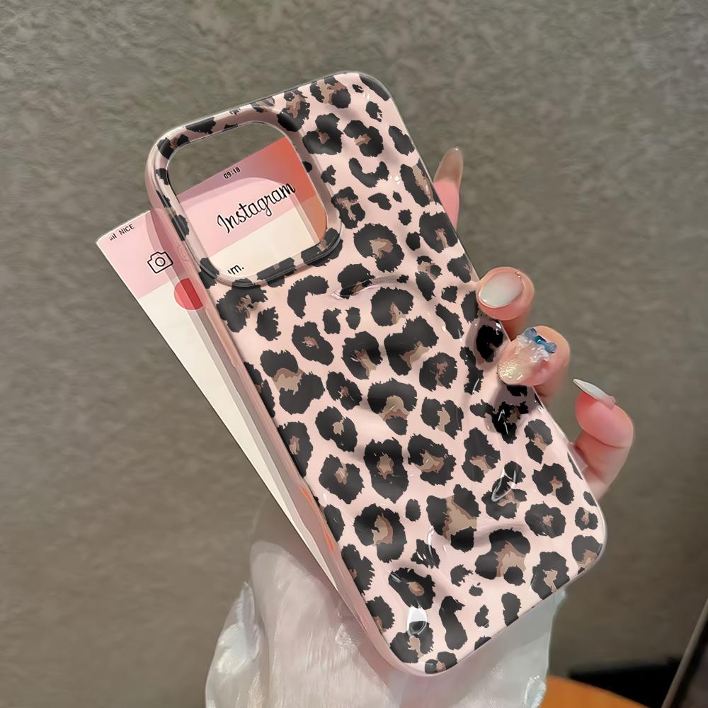 Classic Leopard Print Lightweight Silicone Case For Iphone 15 12 14 11 17 Plus 13 16 Pro Max Portable Daily Protective Cover