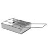 Stainless Steel Foldable Toaster Rack Handheld Portable Outdoor Picnic Toast Rack Tray