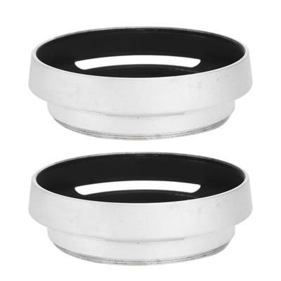 2Pcs Aluminium Alloy Hollow Out Lens Hood 58 Mm for Leica Camera Silver