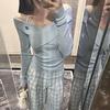 French Slim Fit Off-Shoulder Sweater: Solid Color, Irregular Knit Design for Women - Autumn/Winter Collection