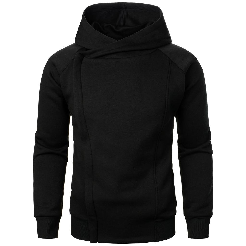 Herren Kapuzenpullover Einteiliger Sportpullover Diagonaler Reißverschluss Koreanische Mode Streetwear Kapuzenpullover Herrenoberteile für Wärme Yasheng