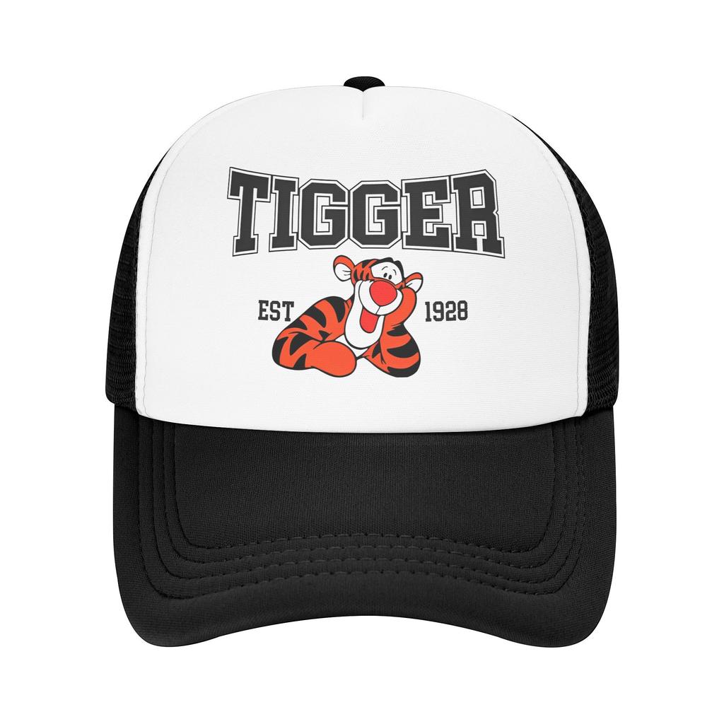 Winnie the Pooh Tigger Síťované kšiltovky Merch pro ženy Muže Nastavitelná baseballová čepice Letní venkovní kšiltovky se síťovanou zadní částí