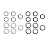 10 Pieces Iron Electric Guitar Bass Output Socket Nuts with Washers M9