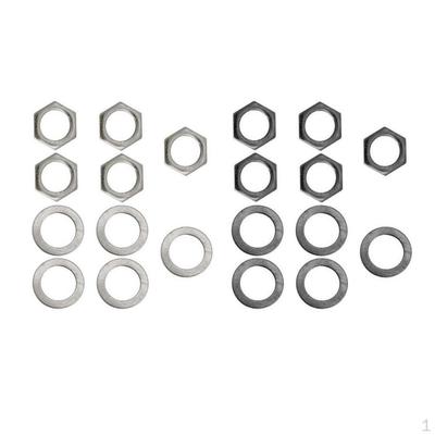 10 Pieces Iron Electric Guitar Bass Output Socket Nuts with Washers M9