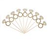 20pcs High Quality Kids Craft Picks Glitter Diamond Ring Cupcake Toppers Cake Decor