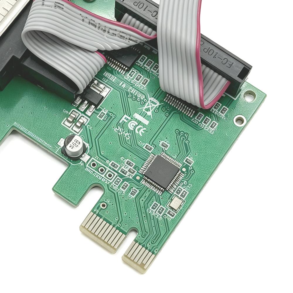 PCI-E X1 2 Ports RS232 Serial Port Expansion Card WCH382 Chip 2 DB9 COM Ports PCI Express 1.0 X1 Controller Adapter Board for Desktop PC