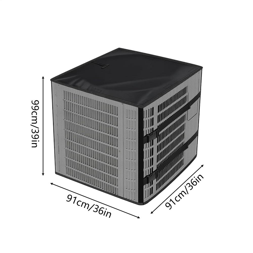 Outdoor Air Conditioner Mesh Cover Central AC Condenser Cover Waterproof Breathable 2 In 1 Unit Air Conditioning Cover