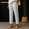 Casual damesbroeken en capri's met effen print