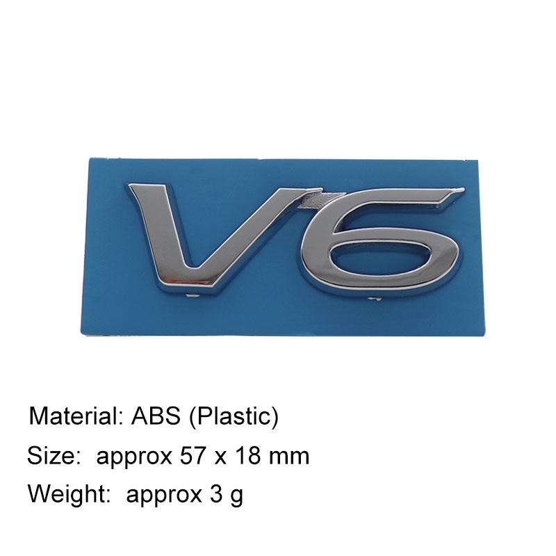 

3D ABS 3.5 V6 Letters Logo Car Letter Sticker Tail Bumper Badge Auto Rear Trunk Emblem Accessories v6-chrome