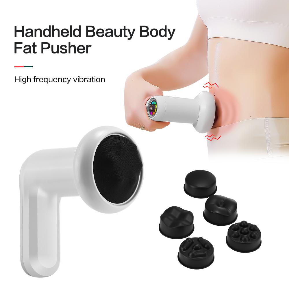 Anti-Cellulite Massagegerät Fett-Push-Maschine mit 5 Massageköpfen Handheld Tragbarer Massagestab Nacken, Taille, Schulter Kneten