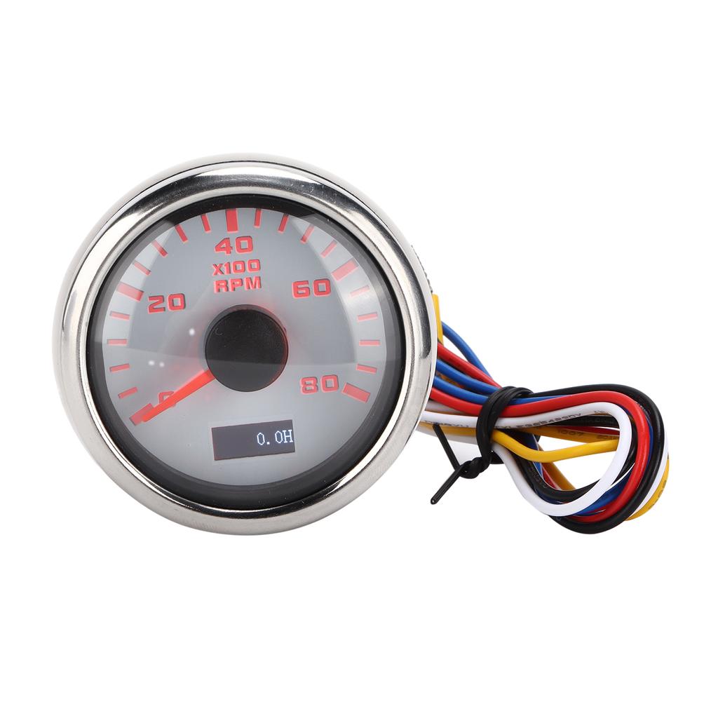 52mm Marine Pointer Tachometer Gauge Red Backlight   for Motorcycle Car Truck Boat Gasoline Engine 932V