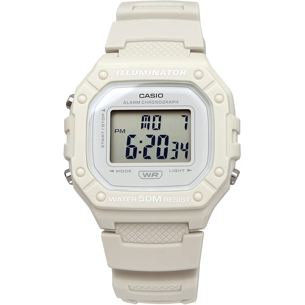 [Casio] CASIO Standard Digital Watch W-218HC-8AV Men's & Women's Cheap Casio Beige Overseas Model [Parallel Import]