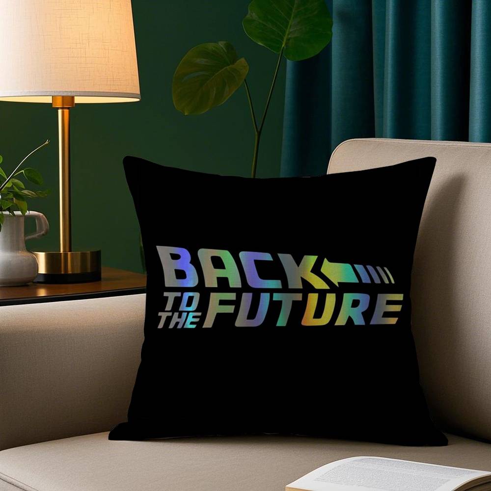 Poszewka na poduszkę Film B-Powrót do przyszłości Pluszowa tkanina Miękka poszewka na poduszkę Dwustronny nadruk Pokrowiec na poduszkę do sofy Rzut