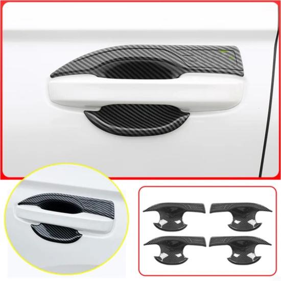 Carbon Fiber Exterior Door Handle Bowl Cover Trim For Honda CR-V CRV 2023 2024