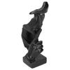 Face Sculpture Resin Figure Abstract Artware Statue Ornament for Home Office DecorationBlack BS913