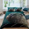 Siegel Bettbezug King Size Schönes schwimmendes Siegel Bettwäsche-Set Niedlicher Ozean Exotischer Stil Meeresleben Polyester Deckenbezug