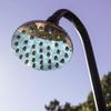 Douche solaire - gre - imitation bois - 9l - non gonflable - douche piscine