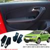 Perfect Fit For Volkswagen VW Polo 2011 2012 2013 2014 2015 2016 PU Leather Car Interior Door Armrest Panel Cover Sticker Trim