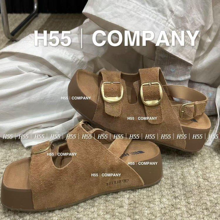 

Soft leather version~ platform-soled Boken sandals women s summer wear Korean version of retro fairy wind vacation beach Roman shoes 40