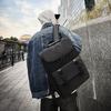 Tide Cool Locomotive Neutral Lock Big Black Bag Backpack Harajufeng Large Capacity Backpack