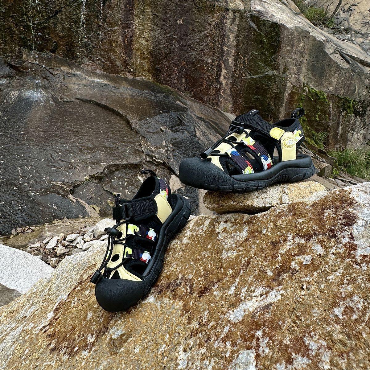 

XSHX Amphibious River Tracking color webbing Japanese outdoor professional beach baotou children s sandals [Wenzhou shoes] 25