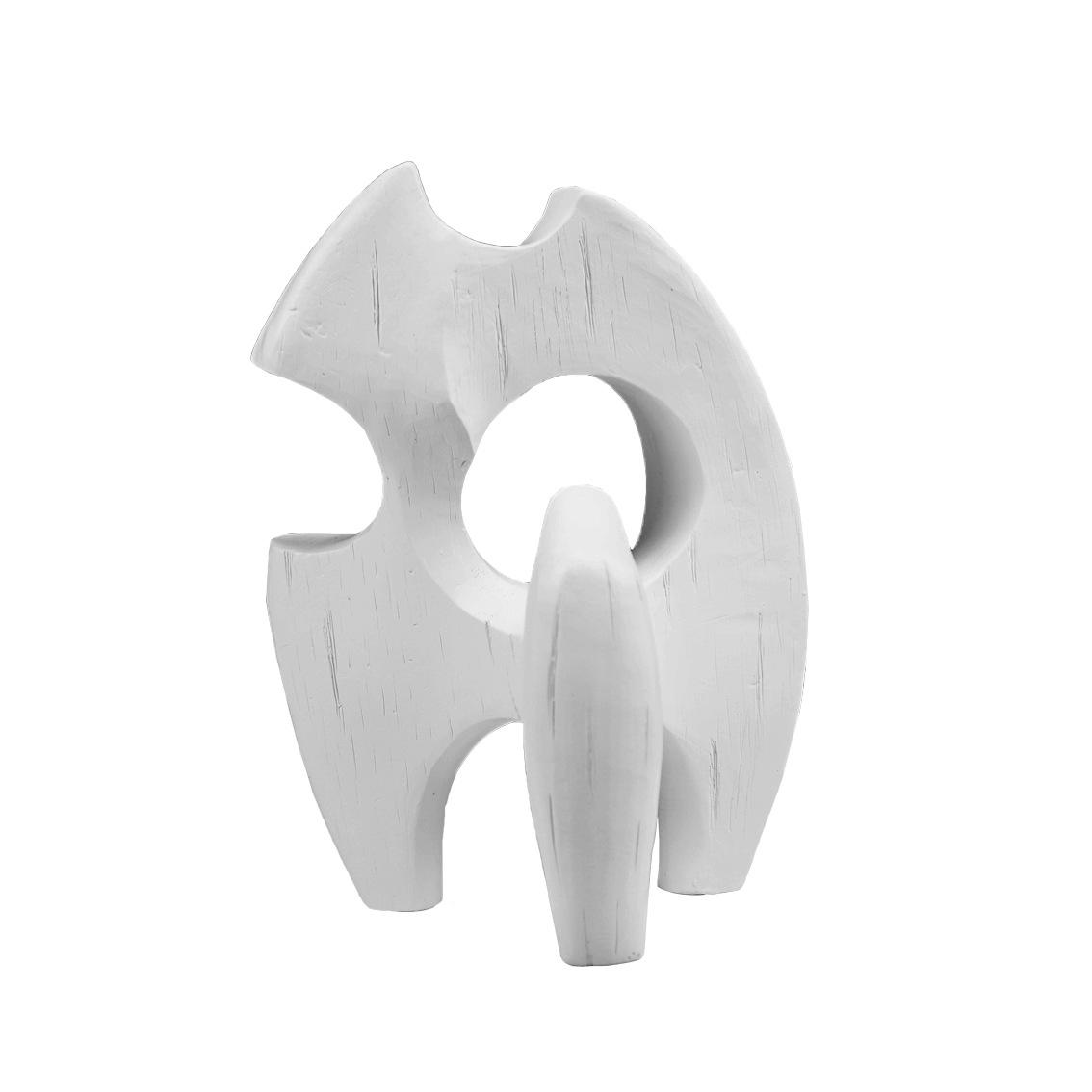 

Modern Minimalist Resin Flame Ornament for Living Room TV Cabinet Display White 21*19*29