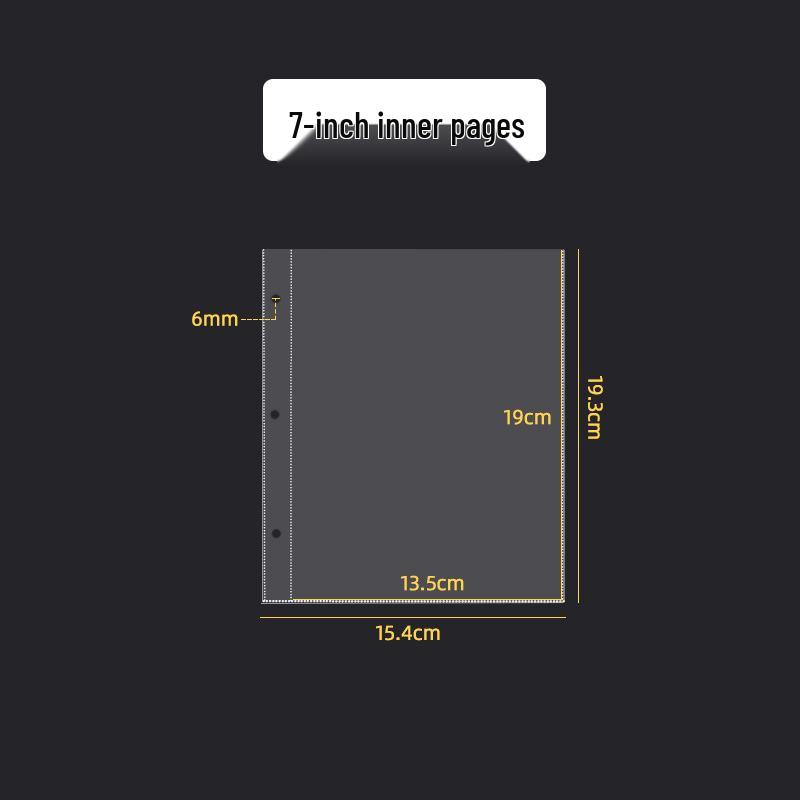 Korean Style Heart-Shaped Frosted A5 Binder Album - 3-Inch Instax Photo Book, Girly Star-Chasing Photo Storage