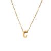 Elegant 18K Gold Titanium Letter Pendant Necklace - Durable and Versatile Clavicle Chain