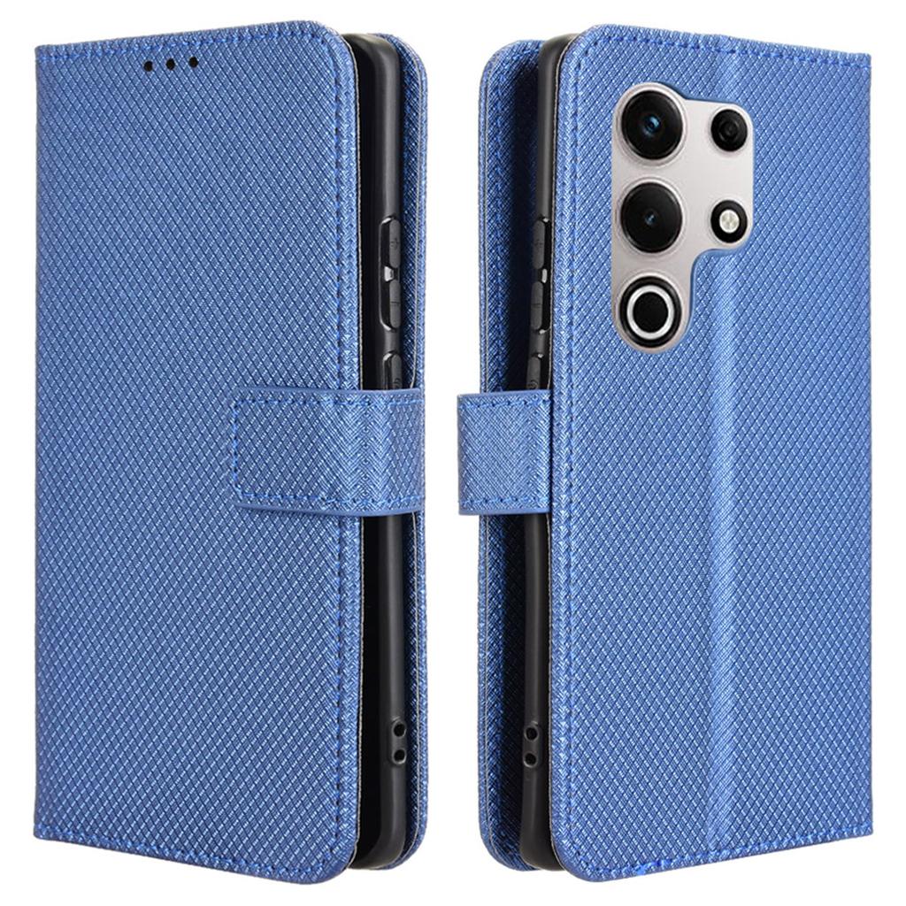For Itel S25 Ultra Case PU Leather Diamond Texture Wallet Phone Cover