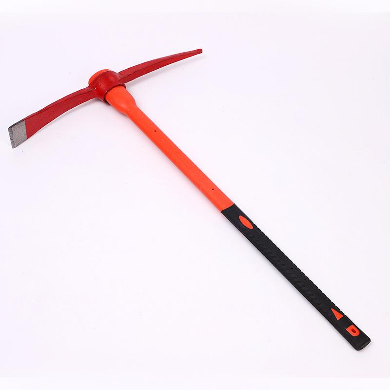 Dual-Use Fire and Demolition Pick with Pointed and Flat Heads, Integrated Rail Steel Construction
