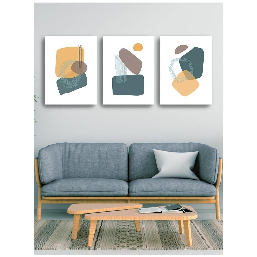 Poster Master Vintage Illustrated Poster - Vintage Minimalist Printing - Abstract Shape, Color, Aesthetic Office Wall Decoration
