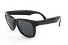 FEEL LIFE Wellington-style Folding Fashion Sunglasses FI7006-1 Black X Smoke