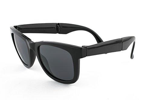 FEEL LIFE Wellington-style Folding Fashion Sunglasses FI7006-1 Black X Smoke