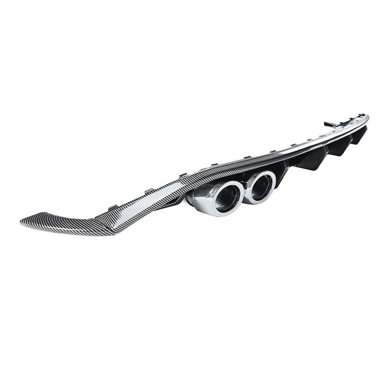 For Volkswagen VW Polo MK6 2019 + Rear Bumper Lip Diffuser Spoiler Splitter Protector Car Styling Auto Decoration 2020 2021
