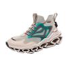 Large size fashion casual running shoes men's flying woven shoes shock-absorbing sports blade men's dad shoes