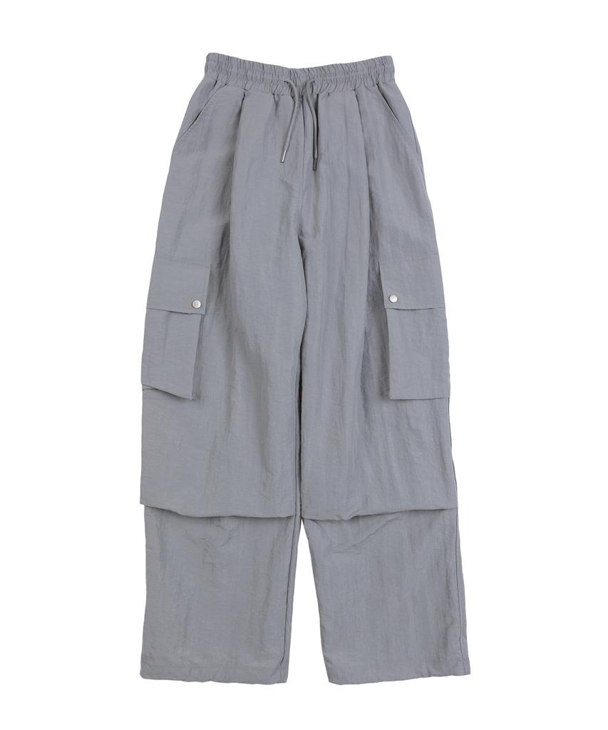 WHEN YOU MOVE Parachute Nylon Cargo Pants A Grey